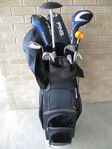 PING G2 IRON SET BLUE DOT 5-PW 1 3 5 G2 WOODS GRAPHITE SHAFTS PING BAG & COVER