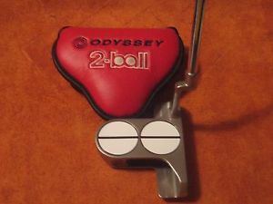 Superb Odyssey Golf White Hot 2 Ball Blade putter. 34 inch gem w/ headcover.