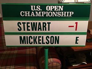 1999 US OPEN Golf Score Sign Pinehurst - Payne Stewart Wins over Phil Mickelson