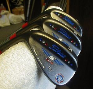 VOKEY C-C PORTED BLACK CHROME 3 WEDGE SET 52-56-60 SPINE ALIGNED KBS HI-REV LH