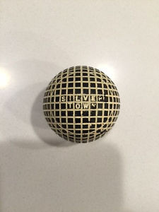 ANTIQUE Silver Town GOLF BALL, GUTTY, vintage, c1890,
