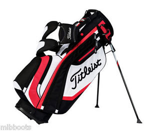 New 2016 Titleist Lightweight Stand Golf Bag Black/White/Red TB5SX6-016 5.7 Lbs.