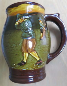 ANTIQUE ROYAL DOULTON GOLFER MUG. GOLF CLUB