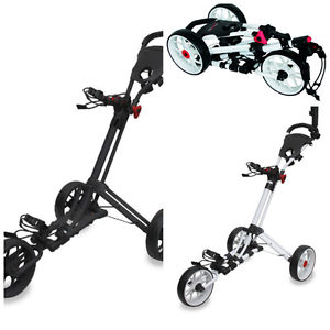 EZEGLIDE 2016 Smart Qwikfold Golf Trolley Free Umbrella Holder + Wheel Covers