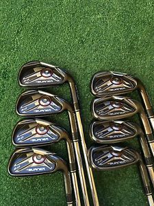 TaylorMade Burner 2.0 3-PW Golf Club Iron Set Stiff Flex Steel Shafts +1.75"