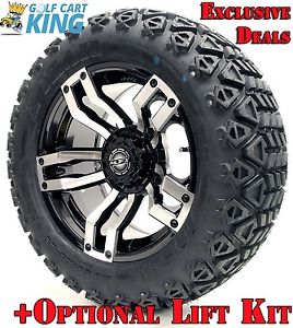14" Madjax Velocity MB Wheels and X-Trail Tires + GTW Quality Golf Cart Lift Kit