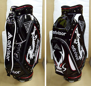 [Limited] ADVISER GOLF JAPAN RISING DRAGON BLACK CADDY BAG CB ADB-1108