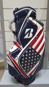 ''NEW'' Bridgestone US Open Golf Cart Bag Blue/Red 5 Way Top  8 Pockets