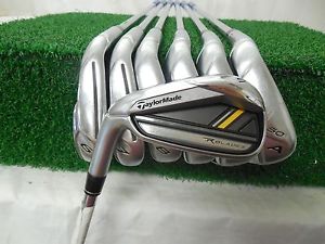 USED LH TAYLORMADE ROCKETBLADEZ IRONS 5-AW TAYLORMADE ROCKETFUEL STIFF STEEL