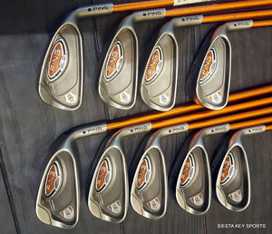 PING G10 4-PW, UW, SW IRON SET REGULAR GRAPHITE TFC 129I BLACK DOT RIGHT HAND