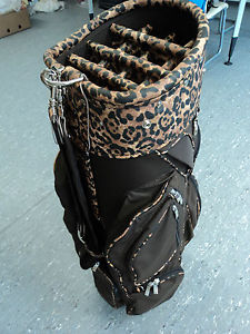 .ZELLER Golf | Golfbag | Syntetik braun/Leopard | 14 Fächer 10 Taschen | NEU