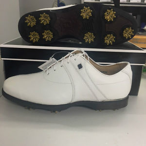 *** NEW FOOTJOY ICON GOLF SHOES***UK SIZE 10.5 WIDE WHITE 52087K