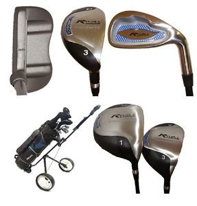 Golfset, Golfschläger Graphit, inkl.TROLLEY, VERLÄNGERT für Grosse  RIVAL-C-GG+1