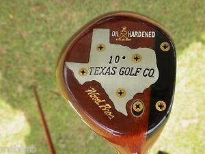 Wood Brothers Persimmon Oil Hardened 10* Driver Texas Golf Co. NEW Vintage Golf