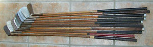 10 Antique Vintage Old 1910 To 1930 Ladies Hickory Wood Shaft Golf Clubs