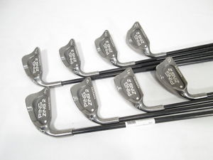 -LH- PING ZING 2 STAINLESS White Dot IRONS (3-PW) w/ Graphite STIFF Shafts +3/4"