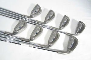Nice! PING EYE 2+ STAINLESS Blue Dot IRONS (2-9) IRON SET w/ZZ Lite Steel STIFF