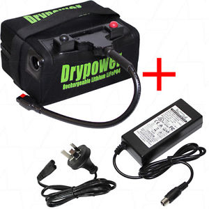 12v Drypower golf buggy 22ah lithium battery & charger pack suit MGI POWERCADDY