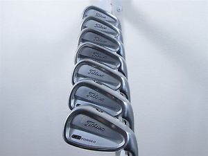 Titleist 712 CB Forged Iron Set 4-PW Stiff Flex Steel Shafts Midsize Grips +1"