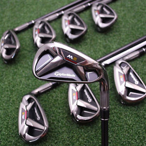 "USED" TAYLORMADE M2 IRONS 4-PW / 1" SHORTER M FLEX REAX 55 GRAPHITE SHAFTS MINT