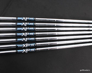 TRUE TEMPER XP115 STEEL 4-PW IRON SHAFTS STIFF .355 TIP LIKE NEW SH1906