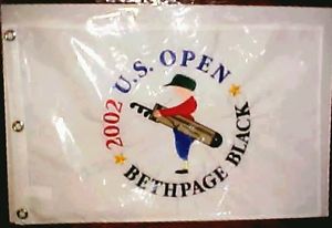 2002 US OPEN Embroidered PIN FLAG BETHPAGE (2009) Golf Tiger RARE NEW WOW!! 2016