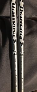 (2) Diamana D+ Plus, X5ct 70 Flex-TX DRIVER Shafts SHAFT w/ Callaway Adapter.