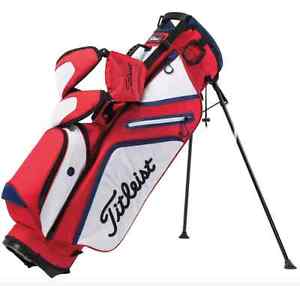 Titleist 2015 Ultra Lightweight Stand Golf Cart Bag Red White Navy Dividers