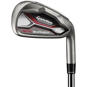 Left Hand Taylormade Aeroburner 4-Pw, Aw Iron Set Stiff Steel REAX 88 HL Mint