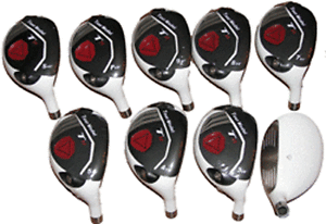 (9 Hybrids) 3-SW Tour Model T11 White Taylor Fit Complete Hybrid Golf Club Set