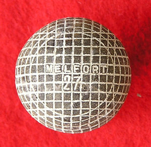 ANTIQUE GOLF BALL, GUTTY, GUTTA-PERCHA, HENLEY'S MELFORT 27