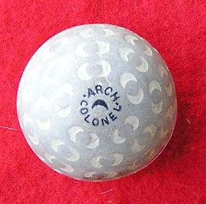 ANTIQUE GOLF BALL, ARCH COLONEL, c1910, Scarce