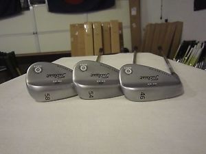 Titleist Vokey SM4 Tour Chrome Wedge Set - 46* - 54* - 58* - Steel - MINT - LH