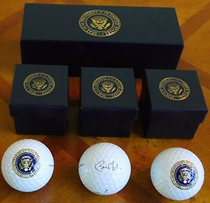 3-PACK Barack Obama Presidential Seal White House gift Golf balls Authentic