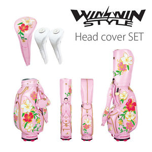 [NEW] WINWIN STYLE GOLF JAPAN FLORAL FANTASY CART CADDY BAG GOLD Ver. HCset 2016