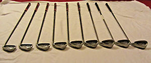 (9) Ping G2 Irons Set 5-SW with TFC 100 Shafts PLUS UW & LW (ALL BLACK DOT) RH