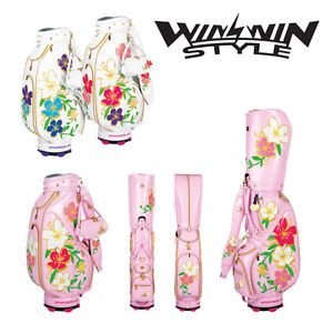 [NEW] WINWIN STYLE GOLF JAPAN FLORAL FANTASY CART CADDY BAG GOLD Ver. 2016 MODEL