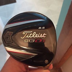 Titleist 913 D3 8.5* RH Driver Diamana 72 X5CT Stiff Flex Shaft + Extra Shaft