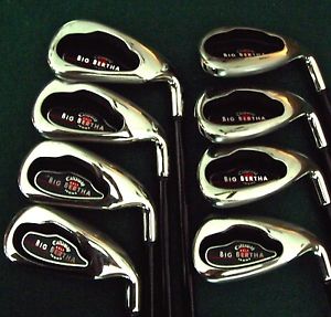 Callaway 2004 Big Bertha 4-10+W iron set   factory graph Firm Flex  9/10cond.