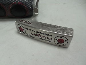 Used LH Titleist Cameron California Sea Mist Monterey 35" Putter W/Cover