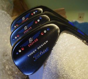 VOKEY PORTED BLACK CHROME 3 WEDGE SET 50-54-58 SPINE ALIGNED BLACK CERAKOTE S300
