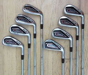 Titleist AP1 716 Irons 4-W 8 Iron Set XP S300 Stiff Steel Clubs Free Shipping EX