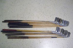 12 Antique Vintage Old 1920s Wood Shaft Clubs