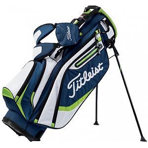 New Titleist Lightweight Stand Bag 4-Way Top Cuff "Navy/White/Lime"