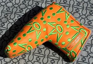 SCOTTY CAMERON 7 PT CROWNS Tour Orange & Lime BLADE HEADCOVER *SOLD OUT 1/50*