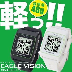 GPS wristwatch type Golf navigation recorder Eagle Vision EV616 from Japan F/S