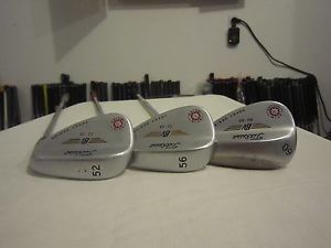 Titleist 2009 Spin-Milled Vokey Tour Chrome Wedge Set - 52* - 56* - 60* - Steel