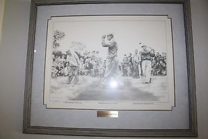 1953 Ben Hogan Art by Harold Bluestein 1953 The Hogan year framed & matted