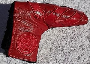 SCOTTY CAMERON RED LEATHER & ALLIGATOR INDUSTRIAL CIRCLE T TOUR HEADCOVER 1/12
