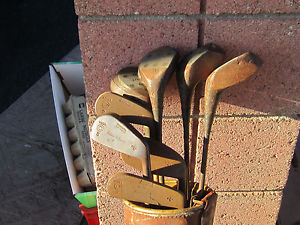1920's Vintage golf club match set with bag